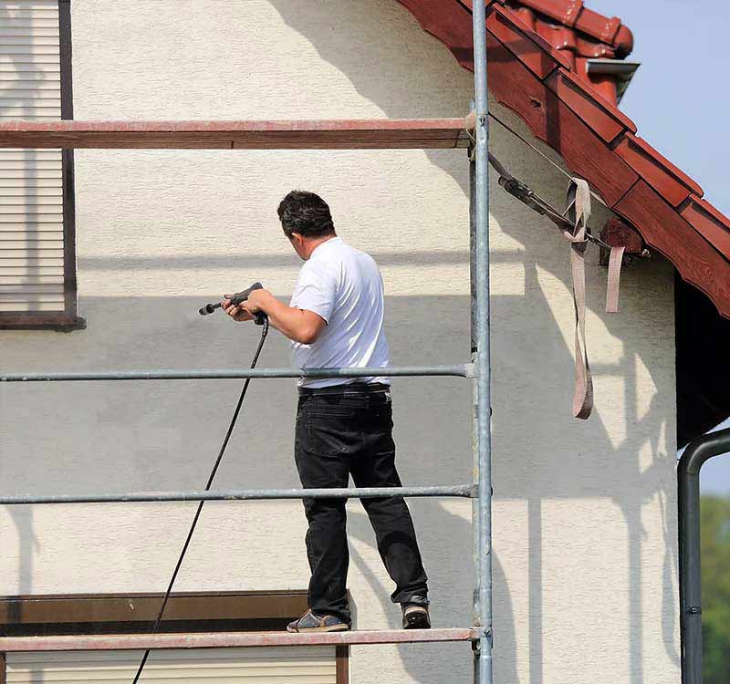 Nettoyage et peinture façade - PROMUSSET RENOV : artisan peintre dans le Loire-et-Cher (41) : Nettoyage, démoussage, traitement anti mousse, ravalement peinture boiserie ferronnerie et imperméabilisation façade dans le Loire-et-Cher (41)